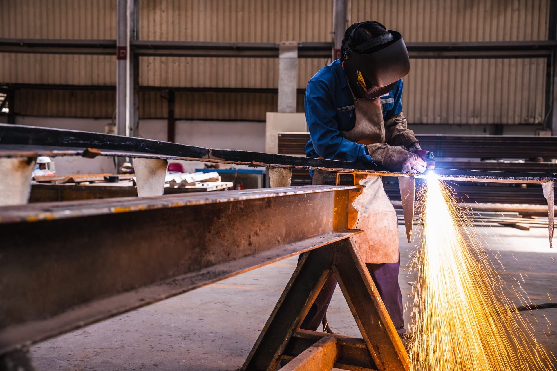 BR McGinty metal fabricator at work in the production facility